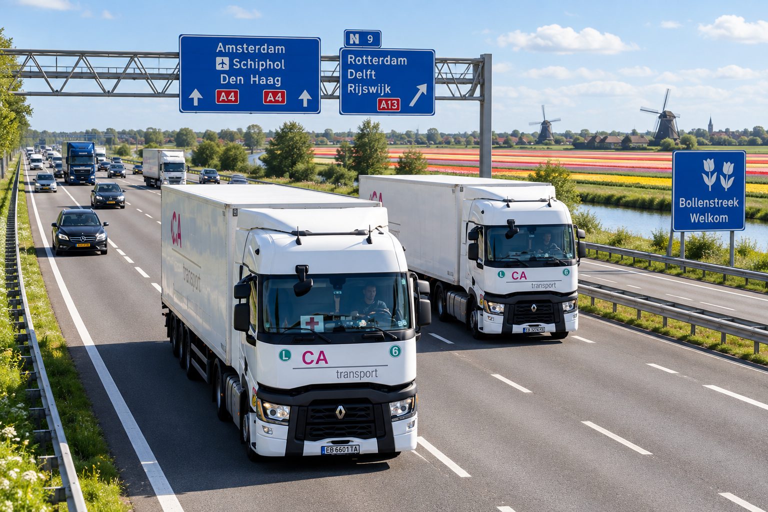 Камион на CA Transport по европейска магистрала